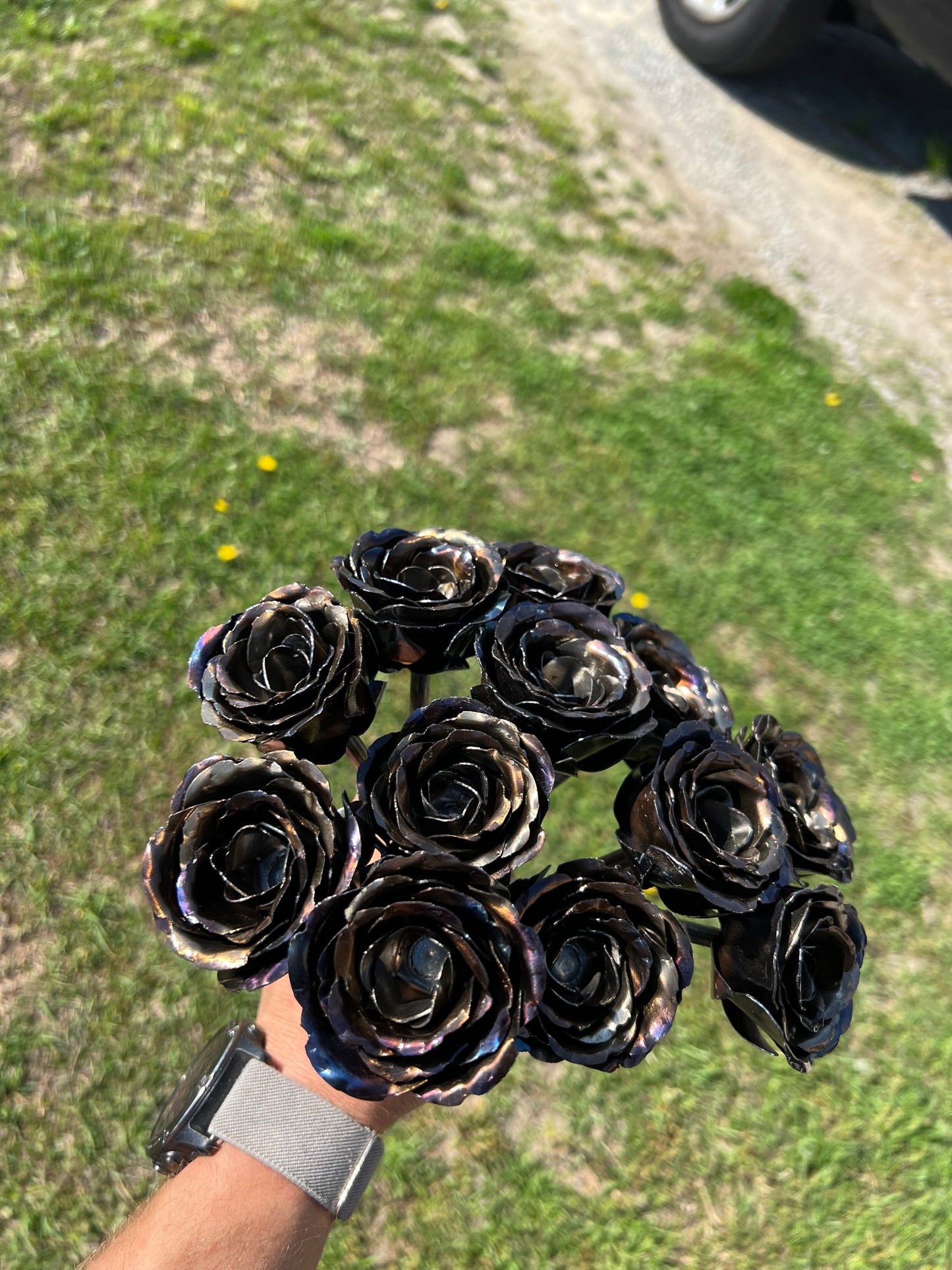 Metal Rose Bouquet